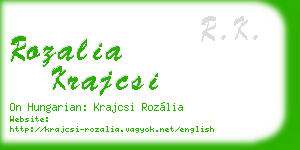 rozalia krajcsi business card